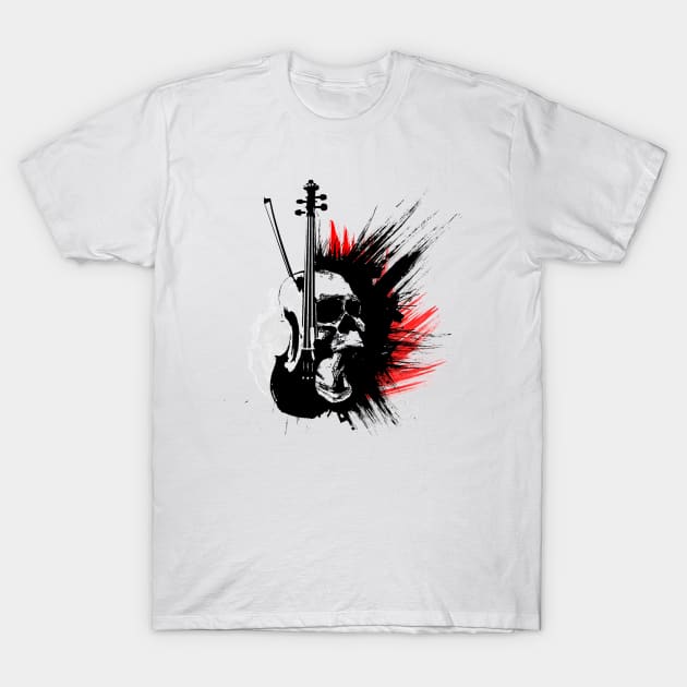 violin scull T-Shirt by vivalarevolucio